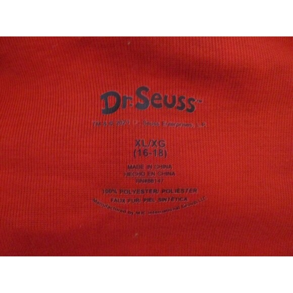 Dr. Seuss The Grinch 1 PC Pajamas Super Minky Green Long Sleeve Adult Sz XL - Picture 6 of 7